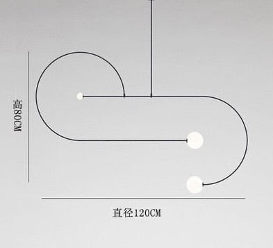 Raven Vessel Minimalist Bedroom Bedside Led Chandelier Light