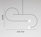 Raven Vessel Minimalist Bedroom Bedside Led Chandelier Light