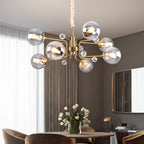 Storm Cypress - Glass bubble chandelier Kitchen Island light
