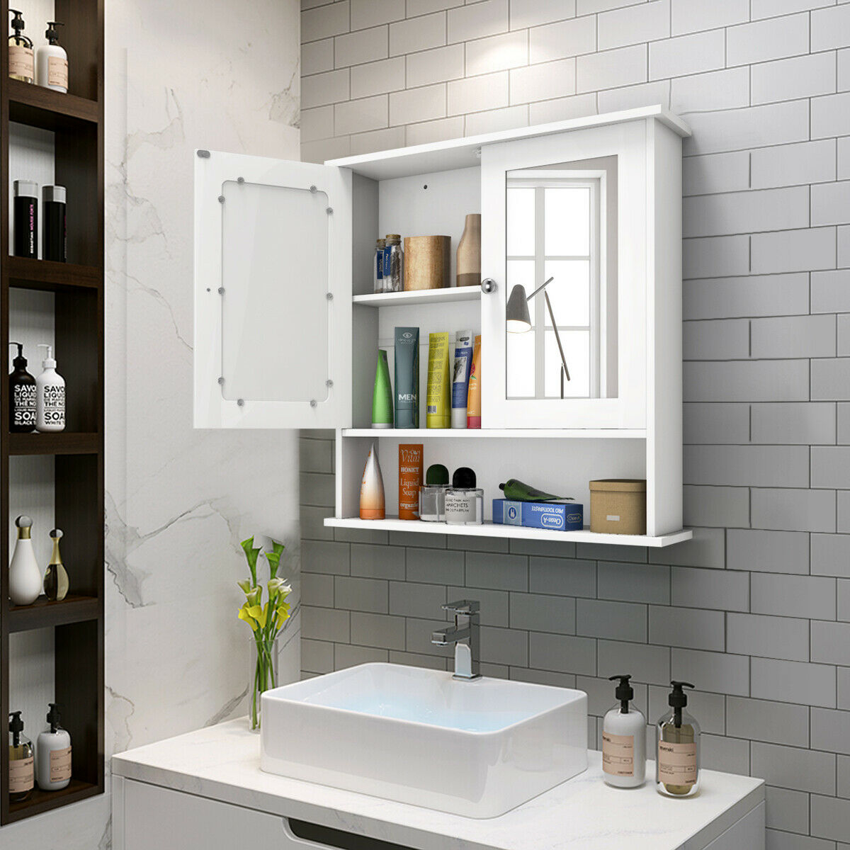 Misty Orchard - Bathroom Wall Cabinets Bathroom Storage Cabinets