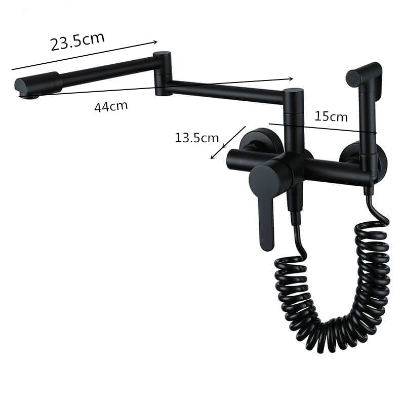 Silent Orchard - Wall Mounted Nordic Pot Filler Faucet Kitchen Faucet with Sprayer