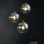 Sage - Amber Glass Ball Pendant Lamp