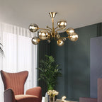 Storm Cypress - Glass bubble chandelier Kitchen Island light