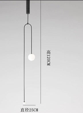 Raven Vessel Minimalist Bedroom Bedside Led Chandelier Light