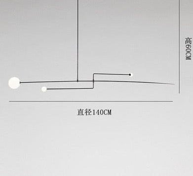 Raven Vessel Minimalist Bedroom Bedside Led Chandelier Light