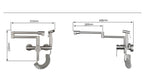 Silent Orchard - Wall Mounted Nordic Pot Filler Faucet Kitchen Faucet with Sprayer