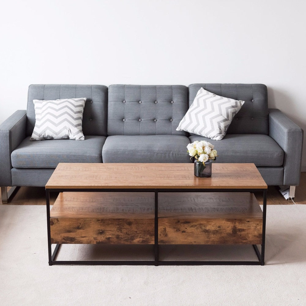 Minimal Field - Wood Coffee Table with Storage
