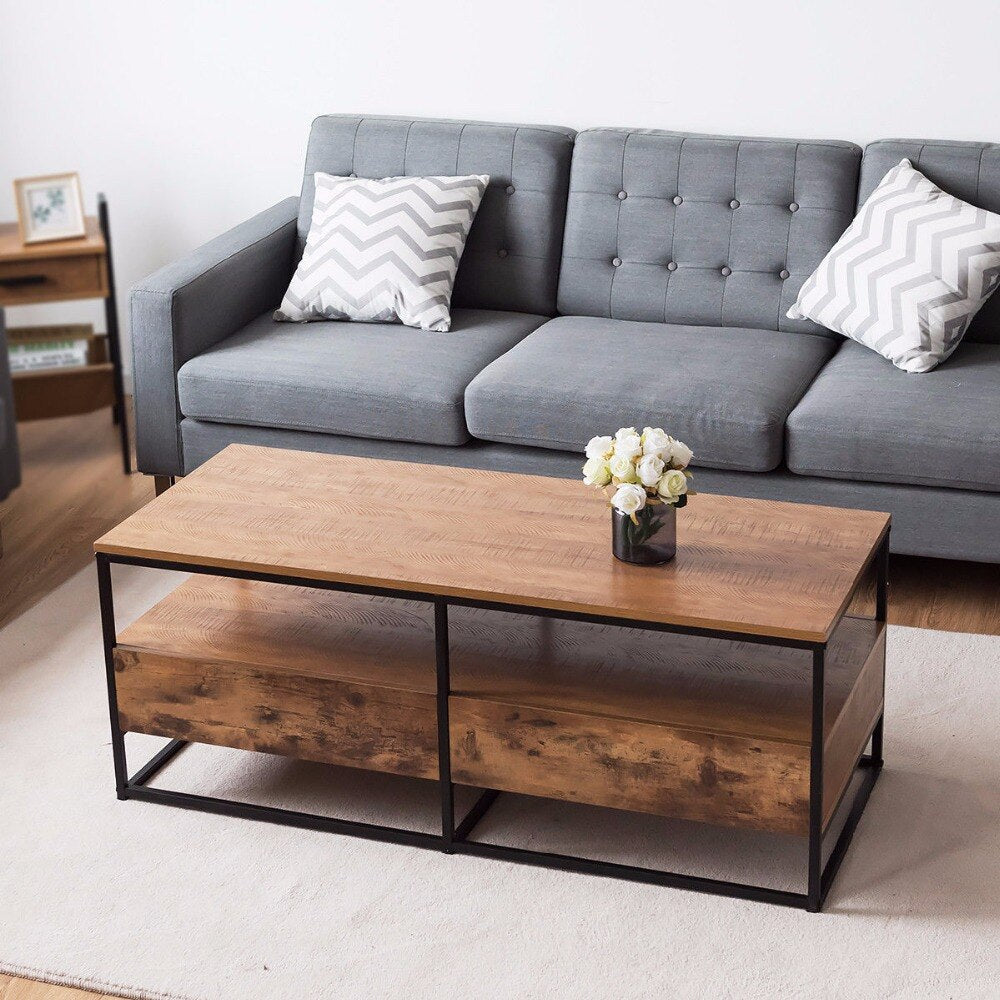 Minimal Field - Wood Coffee Table with Storage