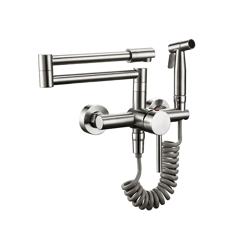 Sand Moor - Modern Kitchen Pot Filler Faucet Kitchen Faucet with Sprayer