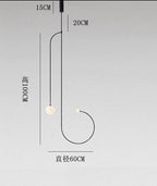 Raven Vessel Minimalist Bedroom Bedside Led Chandelier Light