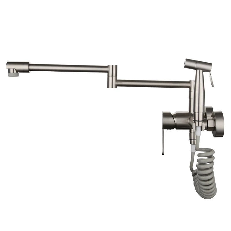 Silent Orchard - Wall Mounted Nordic Pot Filler Faucet Kitchen Faucet with Sprayer