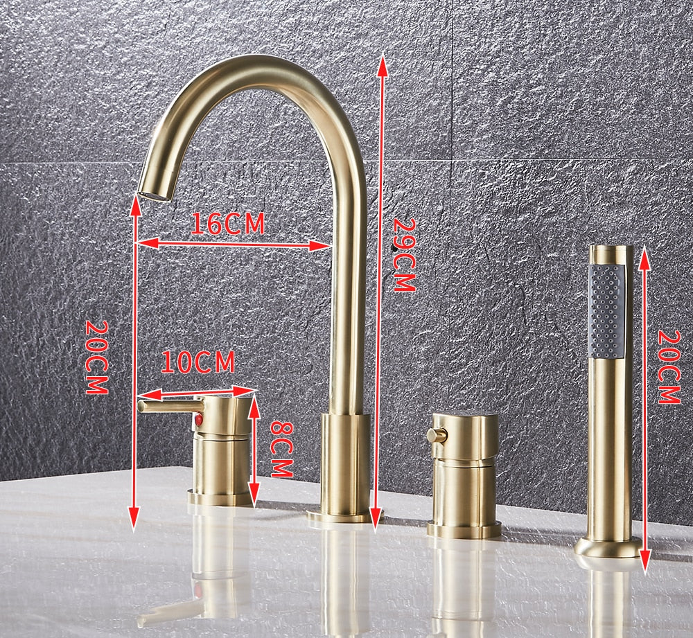 Sage Crescent - Modern Bathtub Faucet Deck Mount Tub Faucet