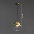 Sage - Amber Glass Ball Pendant Lamp
