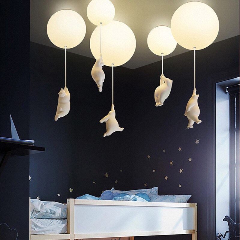 Serene Birch - Bear Nursery Ceiling Light Childrens Lighting