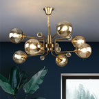 Storm Cypress - Glass bubble chandelier Kitchen Island light