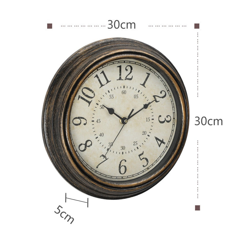 Aurelia - 12'' Silent Vintage  Wall Clock
