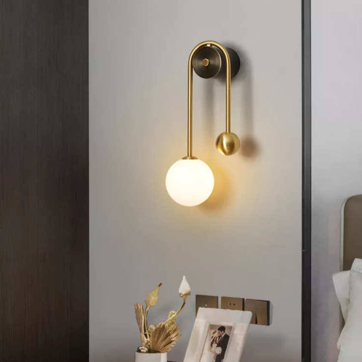 Dawn Opal - Modern Nordic Gold Wall Sconces