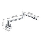 Minimal Cobalt - Modern Pot Filler Faucet Tap Wall Mounted Faucet