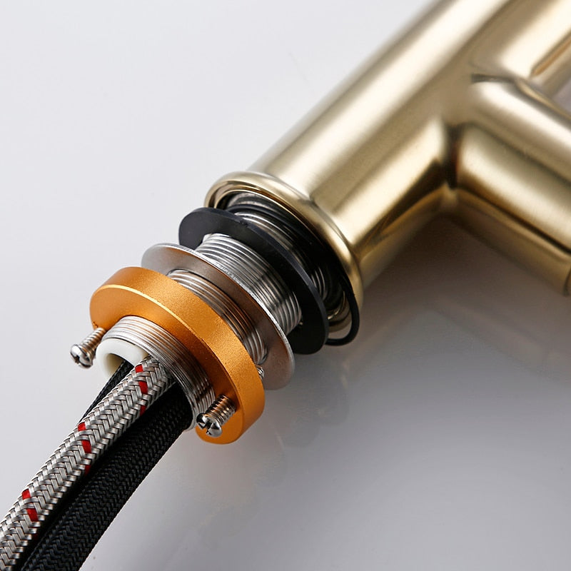 Bright Fern - Gold Kitchen Faucet With Sprayer