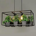 Dusk Ridge - Iron Garden Planter Light Chandelier