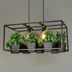 Dusk Ridge - Iron Garden Planter Light Chandelier