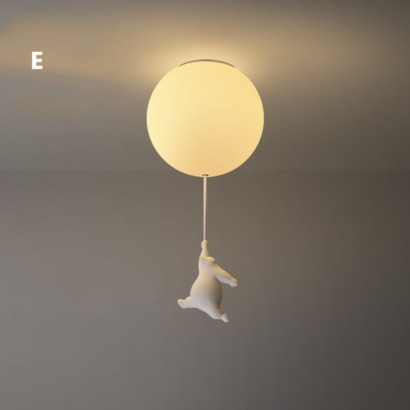 Serene Birch - Bear Nursery Ceiling Light Childrens Lighting