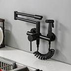Sand Moor - Modern Kitchen Pot Filler Faucet Kitchen Faucet with Sprayer