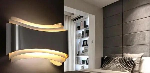 Midnight Slate - Curved Modern Wall Sconce with LED