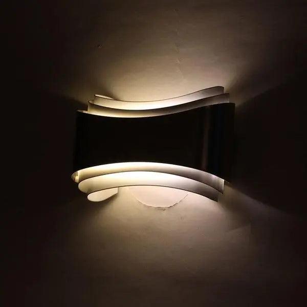 Midnight Slate - Curved Modern Wall Sconce with LED