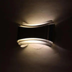 Midnight Slate - Curved Modern Wall Sconce with LED