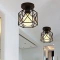 Willow Linen - Industrial Semi Flush Mount Light