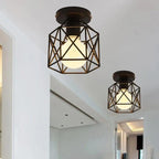 Willow Linen - Industrial Semi Flush Mount Light
