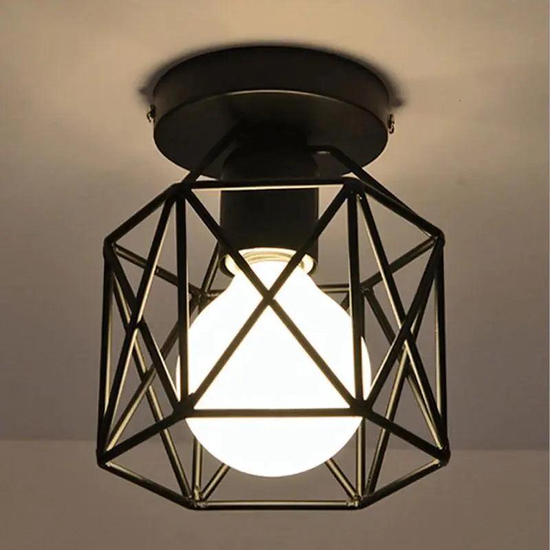 Willow Linen - Industrial Semi Flush Mount Light