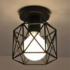 Willow Linen - Industrial Semi Flush Mount Light