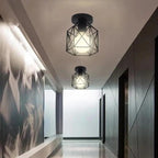 Willow Linen - Industrial Semi Flush Mount Light