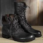 Lindsay Leather Combat Boots – Lace-Up Mid-Calf Utility Footwear