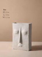 Ashen Lantern - Nordic Ceramic Face Vase