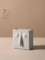 Ashen Lantern - Nordic Ceramic Face Vase
