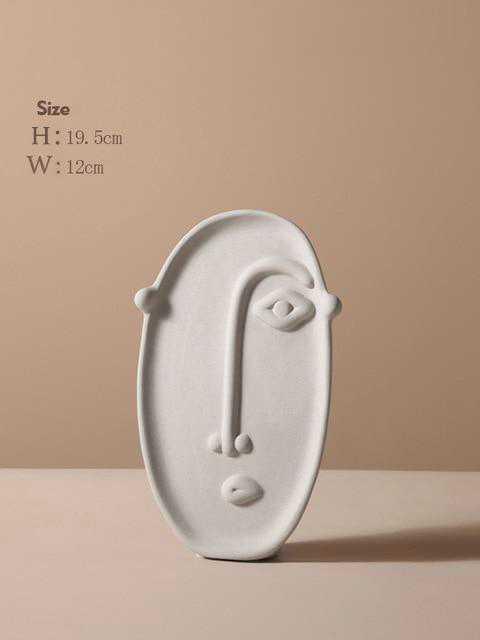 Ashen Lantern - Nordic Ceramic Face Vase