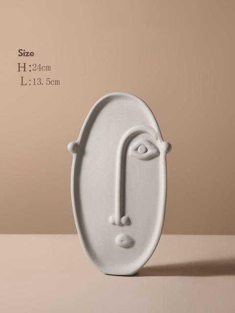 Ashen Lantern - Nordic Ceramic Face Vase