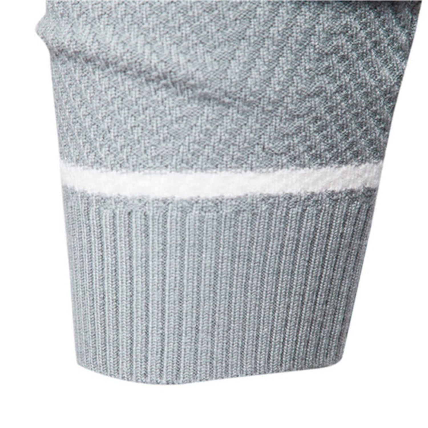 Lorenzo Cotton Blend Crewneck Sweater – Contrast Stripe Classic Fit Pullover