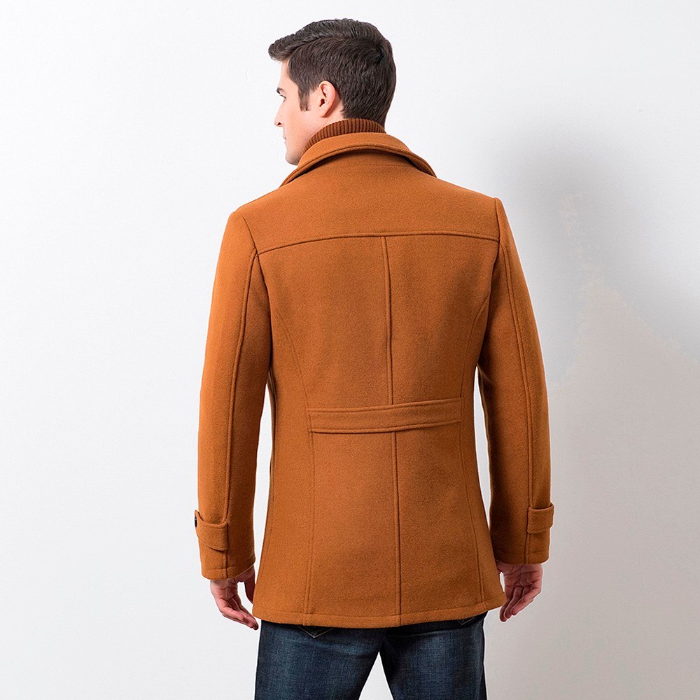 Lorenzo Wool Blend Overcoat – Layered-Collar Button-Front Tailored Outerwear