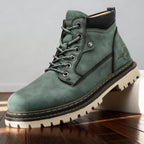 Lucento Suede Lace-Up Work Boots – Welted Reinforced Rugged Footwear