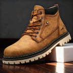 Lucento Suede Lace-Up Work Boots – Welted Reinforced Rugged Footwear