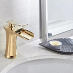 Meadow Pearl - Single Handle Gold Bathroom Faucet