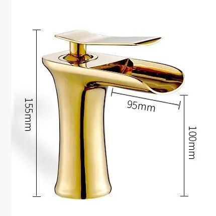 Meadow Pearl - Single Handle Gold Bathroom Faucet