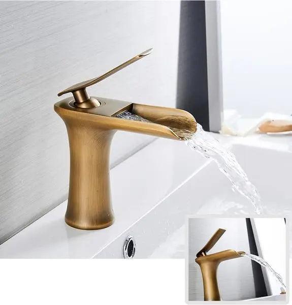 Meadow Pearl - Single Handle Gold Bathroom Faucet