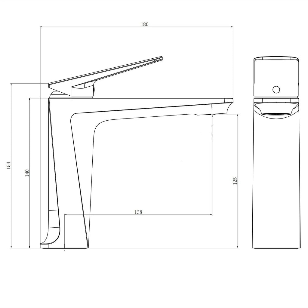 Bright Velvet - Modern Nordic Deck Mounted Faucet