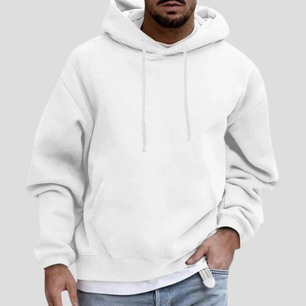 Marco Fleece Knit Hoodie – Relaxed Dropped-Shoulder Kangaroo-Pocket Pullover