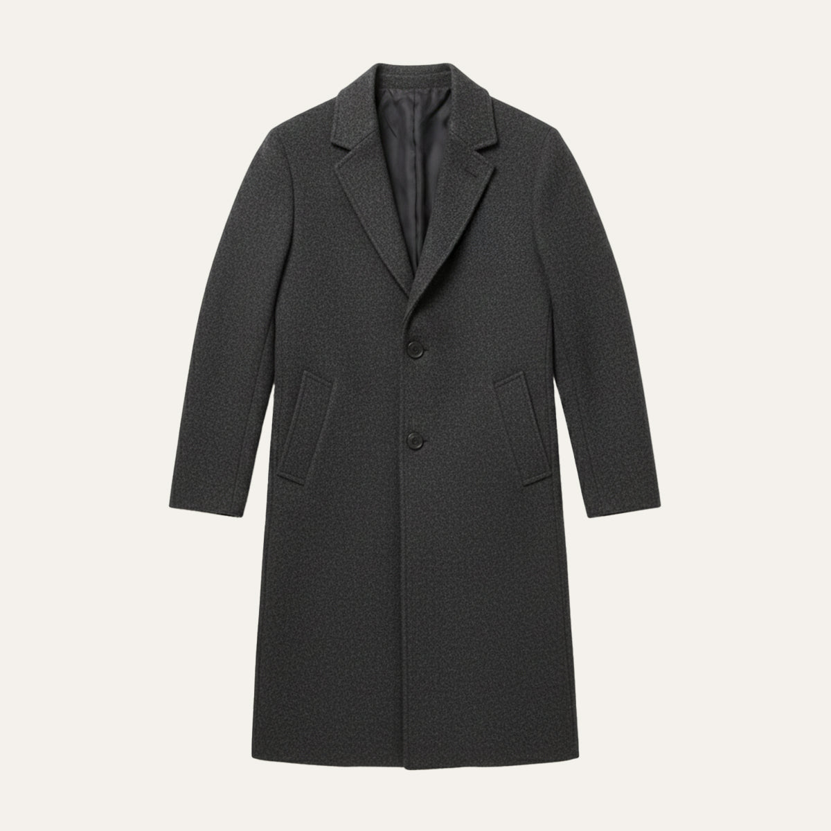 Mauro Cotton Blend Overcoat – Layered-Collar Tailored-Fit Full-Length Outerwear
